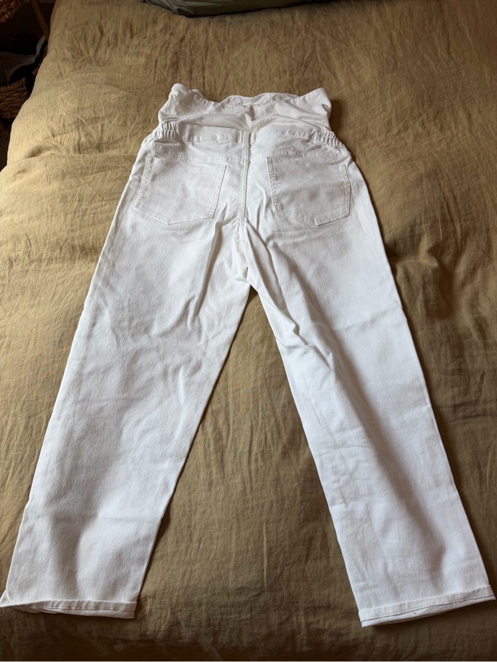 H&M Maternity Straight Leg White Jeans - Picture 2 of 3